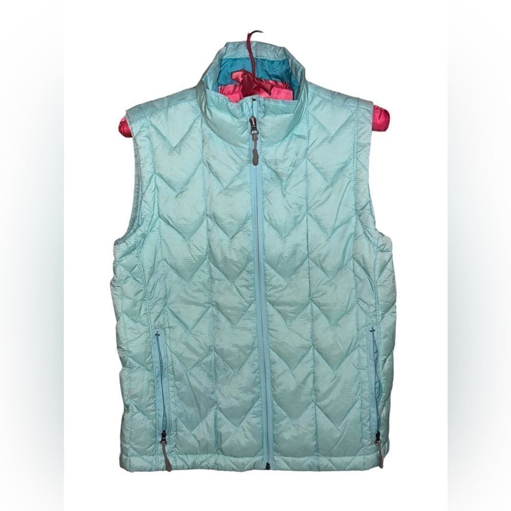 Alpine Design blue duck down sleeveless full zip vest with pockets size medium
